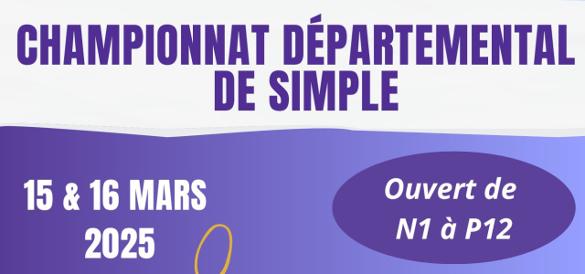 Championnat Départemental de Simple du 93